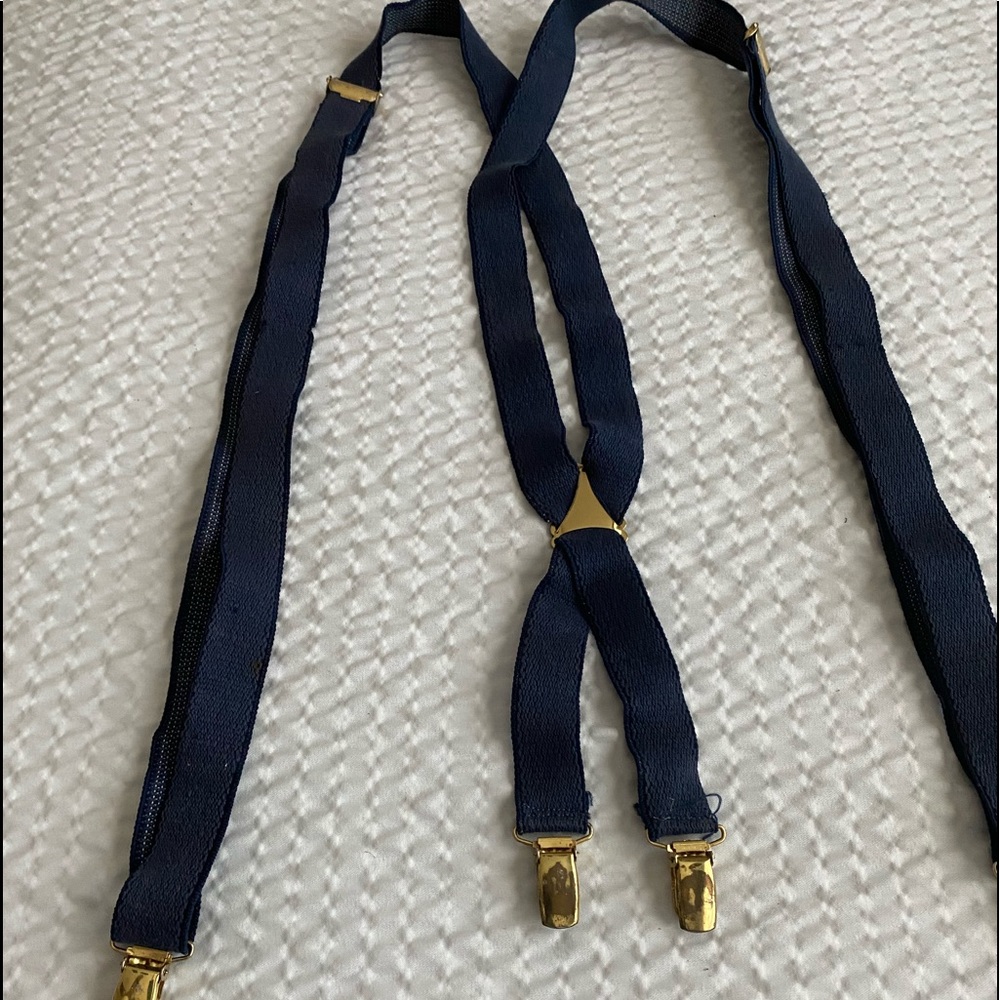 Suspenders Men’s 1” Navy X large Brass Clips